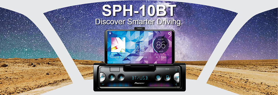 Pioneer SPH-10BT Apple car play Android Auto Pioneer bluetooth car stereo USB BT