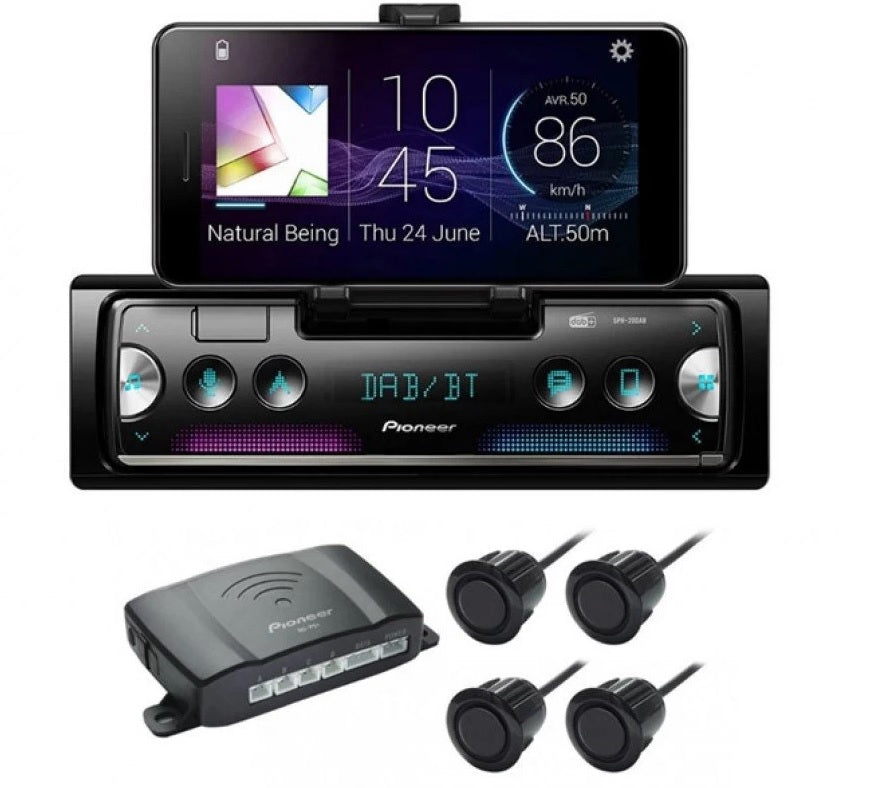 Pioneer SPH-20DAB DAB+ Apple car play Android Auto Bluetooth Built-In Phone Cradle USB BT parking sensors ND-PS1
