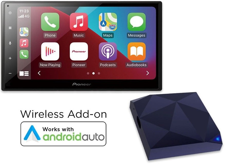 Pioneer SPH-DA160DAB + CAR-WAA 6.8” Wireless Android Auto Bundle Android Auto DAB Bluetooth