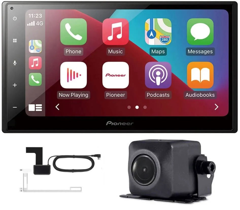 Pioneer SPH-DA160DAB 6.8" Touch Screen DAB Bluetooth CarPlay Android Auto + ND-BC9 Reverse Camera,Antenna