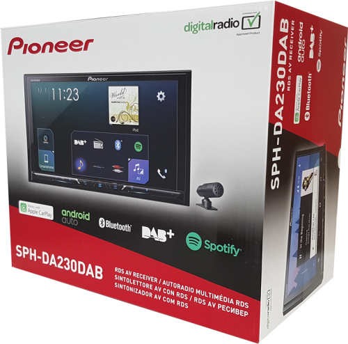 Pioneer SPH-DA230DAB 7" Touch Screen DAB Bluetooth CarPlay Android Auto + Aerial