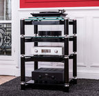 Norstone SPIDER BASE 120 BLACK / BLACK GLASS Finish NORSPIBASBK