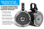 Recoil SFK-REC-R4P Marine & Power-Sports 4-inch (100mm) 200 watt amplifier and speaker system