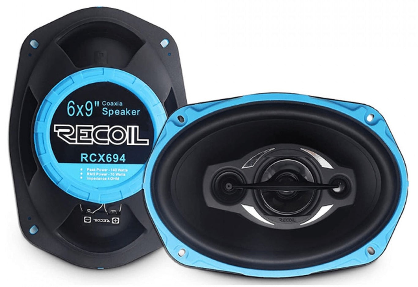 Recoil Echo-Series RCX694 6x9 inch 280 watt 4-way full-range coaxial speakers