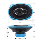Recoil Echo-Series RCX694 6x9 inch 280 watt 4-way full-range coaxial speakers