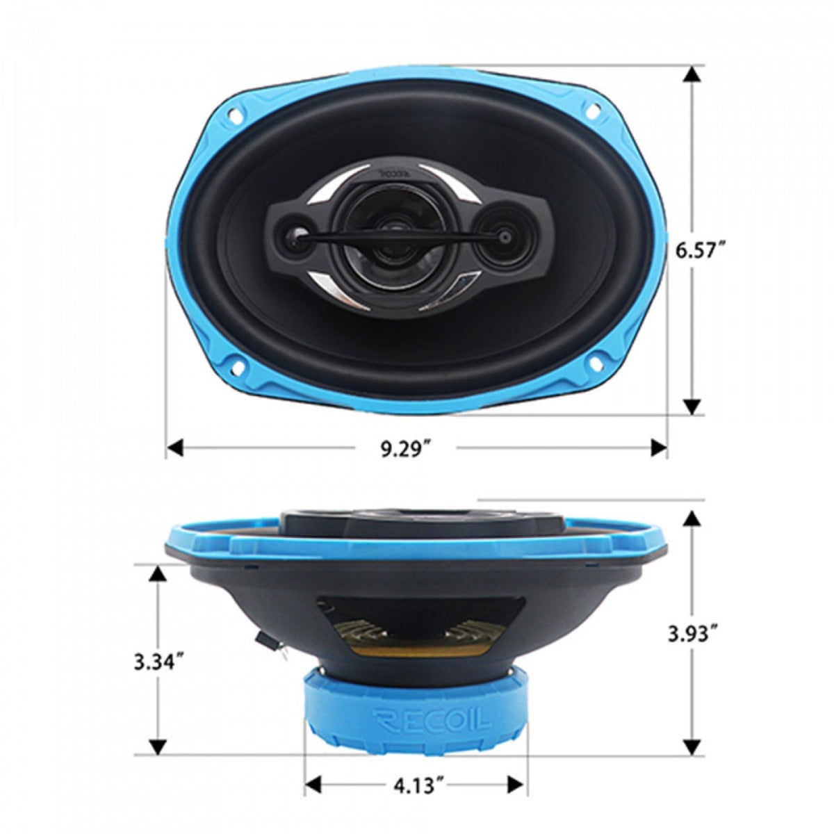Recoil Echo-Series RCX694 6x9 inch 280 watt 4-way full-range coaxial speakers