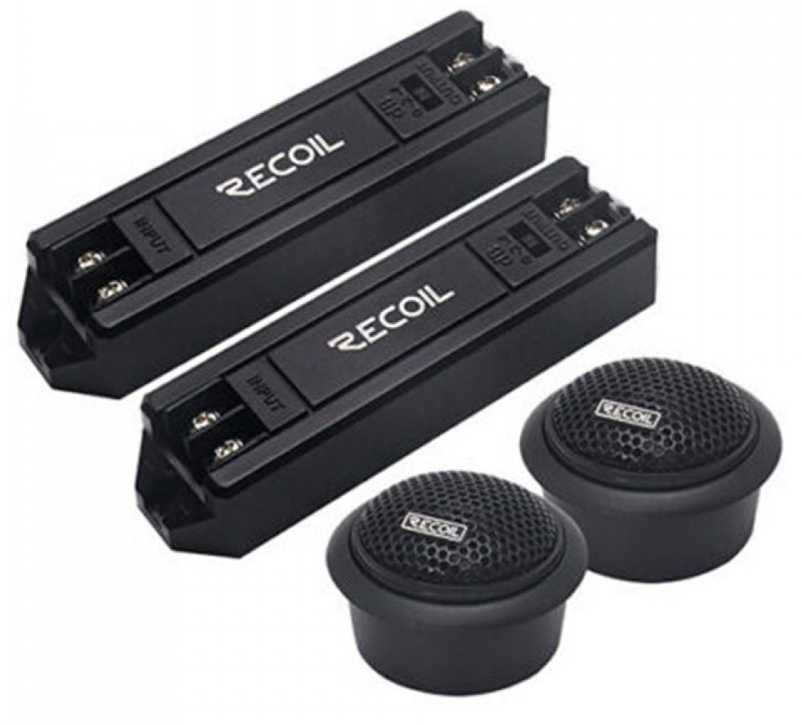 Echo Series RET1 1 Inch Component Neodymium Silk Dome Tweeter with Triple Level Tweeter Crossover