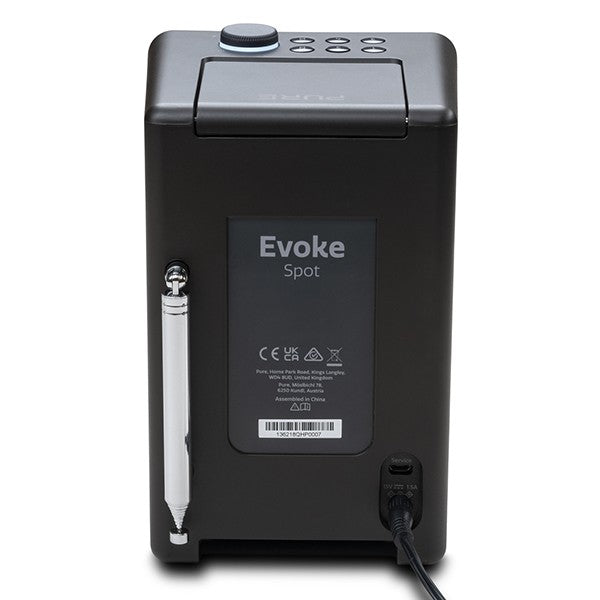 PURE Evoke Spot - Wood Edition, Compact Music System Coffee Black