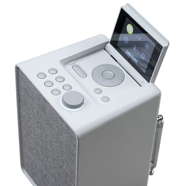 PURE Evoke Spot - Wood Edition, Compact Music System in Cotton White
