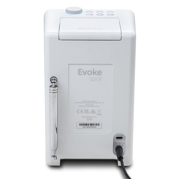 PURE Evoke Spot - Wood Edition, Compact Music System in Cotton White