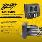 Stinger SPXM1 Marine & Powersports media player with switch command