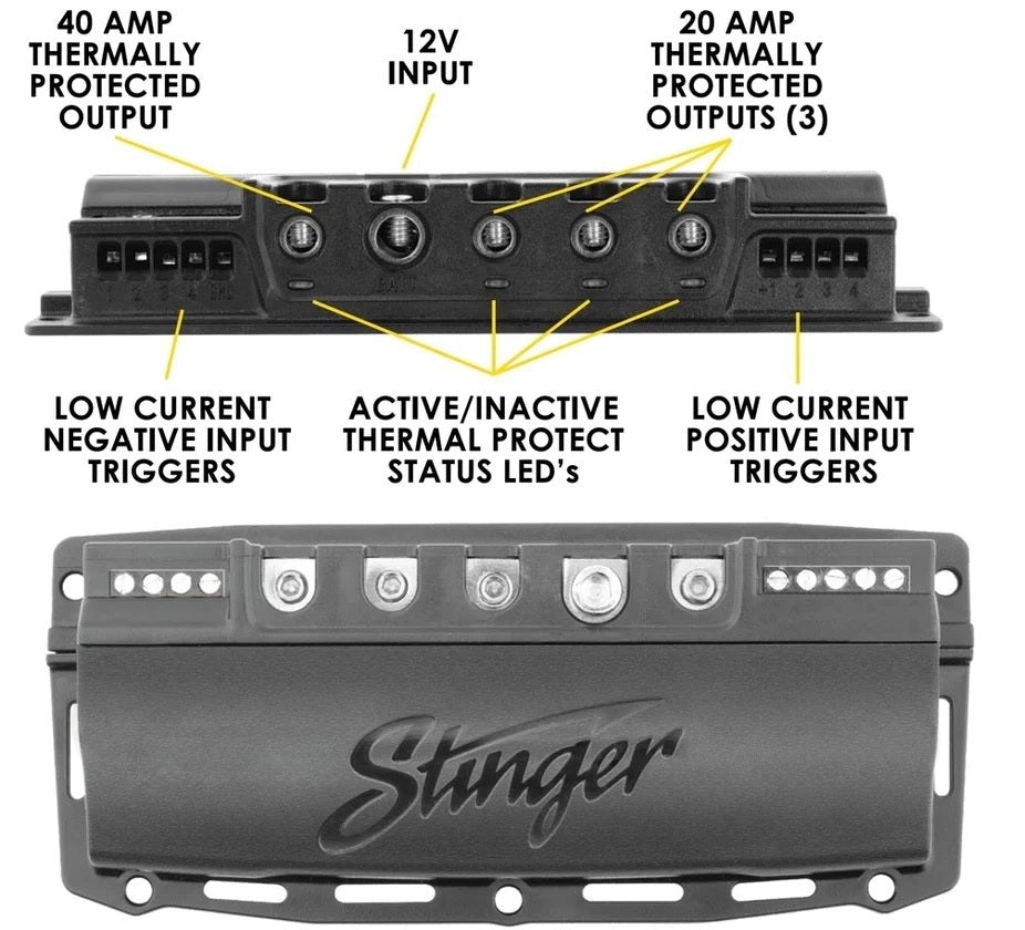 Stinger SPXSH440 4-Channel High Current Relay System SwitchHub