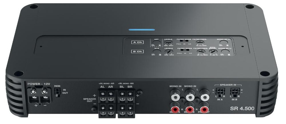 Audison SR4.500 - 4 Channel Amplifier with Crossover 130 WRMS x 4