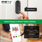 ENER-J SHA5357 1080P Wired & Wireless Video Doorbell with USB Chime