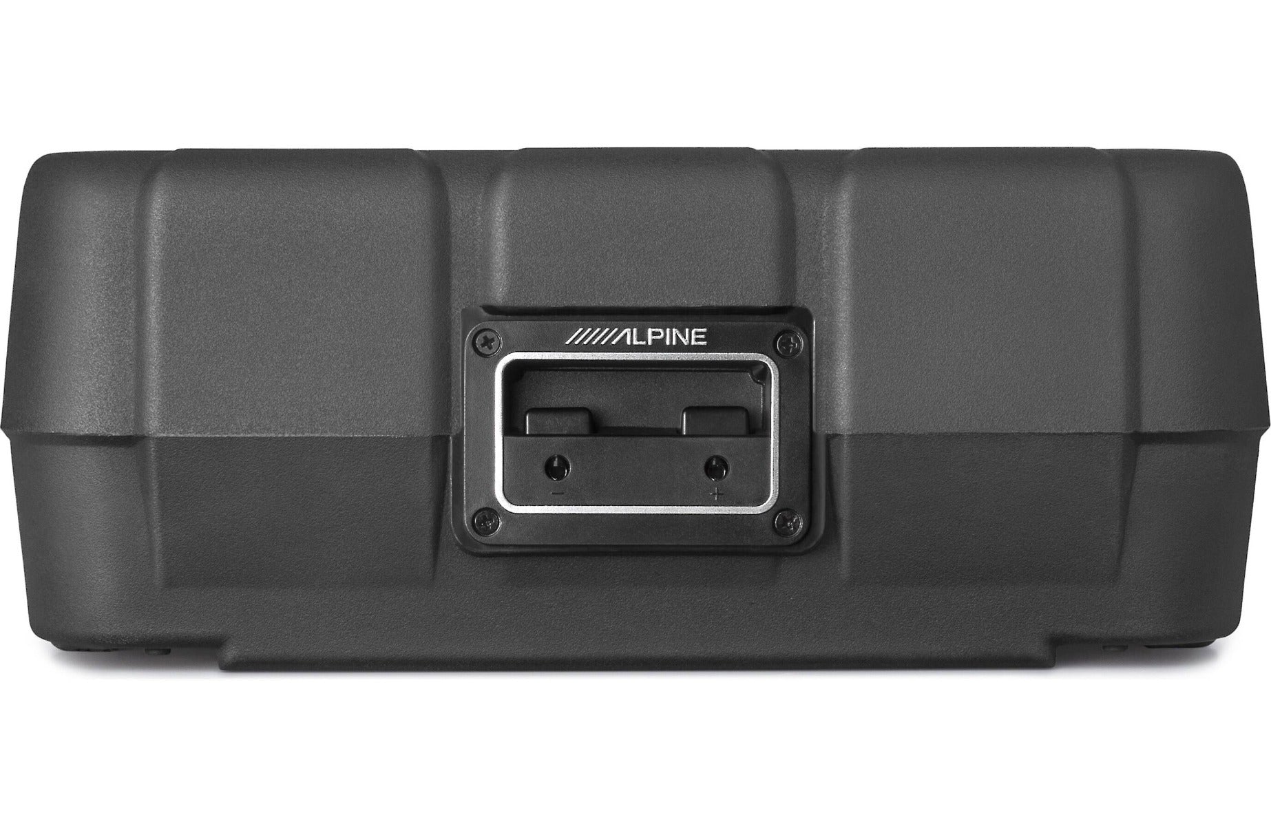 Alpine SS-SB10 S-Series shallow sealed downward-firing enclosure with 10" 2-ohm subwoofer