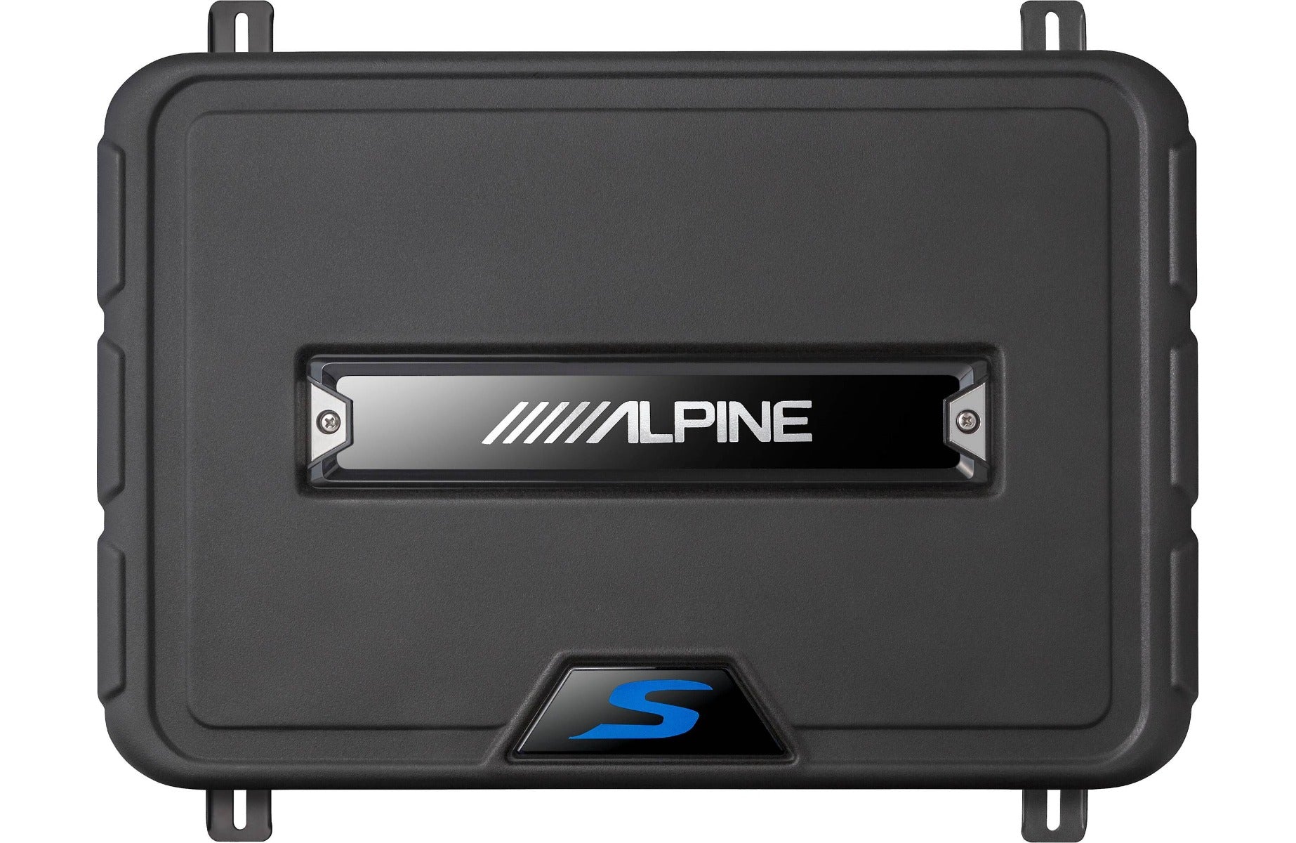 Alpine SS-SB10 S-Series shallow sealed downward-firing enclosure with 10" 2-ohm subwoofer