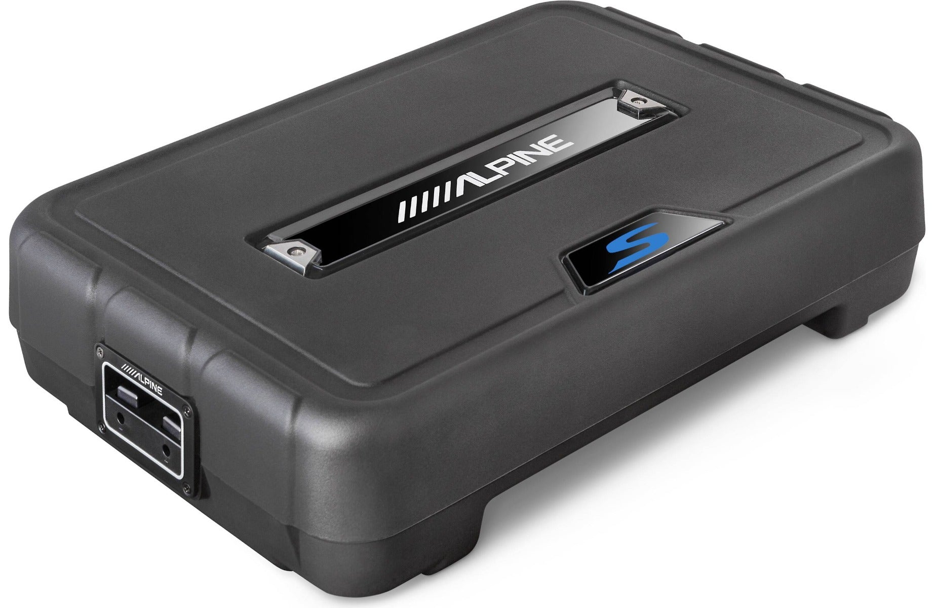 Alpine SS-SB10 S-Series shallow sealed downward-firing enclosure with 10" 2-ohm subwoofer