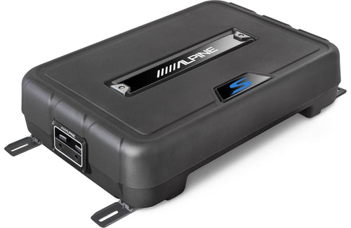 Alpine SS-SB10 S-Series shallow sealed downward-firing enclosure with 10" 2-ohm subwoofer