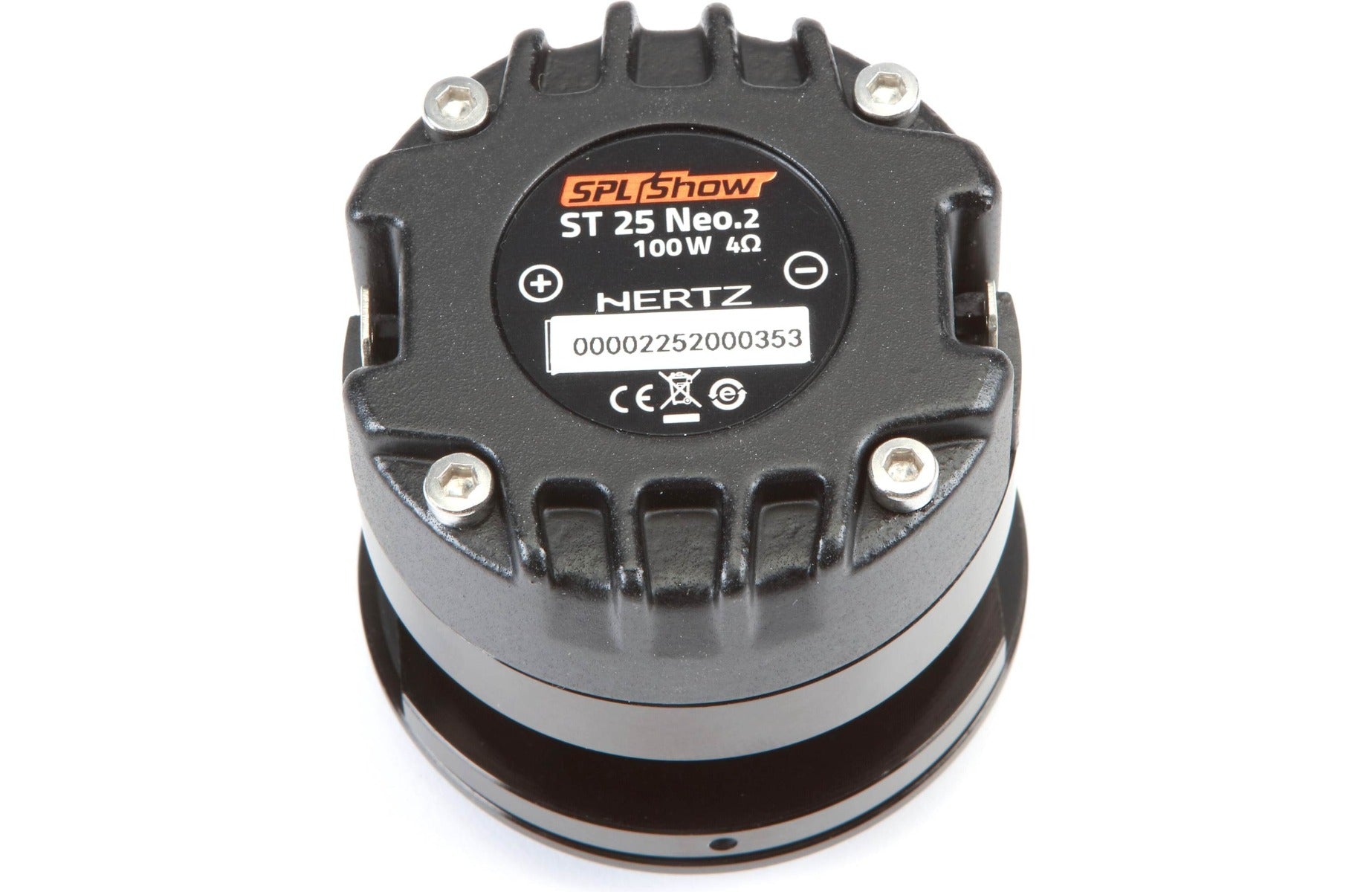 Hertz ST 25K NEO 100W Peak (50W RMS) 1.8" NEO Series 4 Ohm High-Efficiency Bullet Tweeter set + crossover + grilles (Pair)