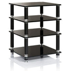 Norstone STABBL 4 Shelf Premium Hi-Fi Rack in Satin Black