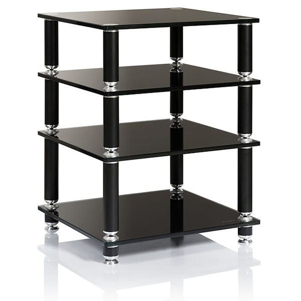 Norstone STABBL 4 Shelf Premium Hi-Fi Rack in Satin Black