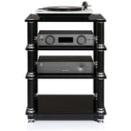 Norstone STABBL 4 Shelf Premium Hi-Fi Rack in Satin Black