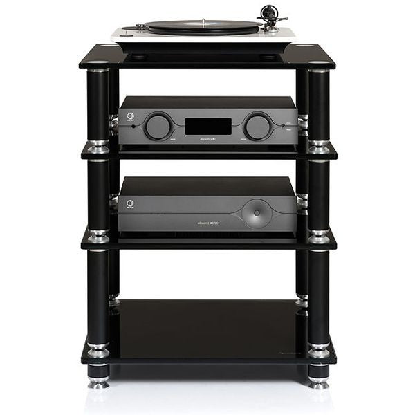Norstone STABBL 4 Shelf Premium Hi-Fi Rack in Satin Black