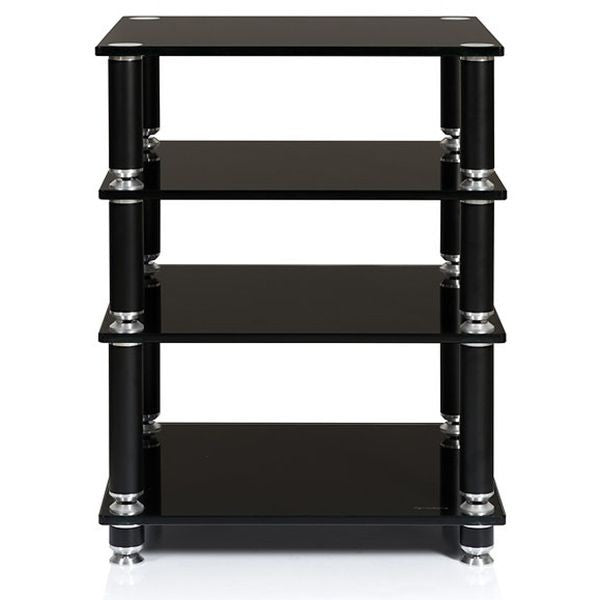 Norstone STABBL 4 Shelf Premium Hi-Fi Rack in Satin Black