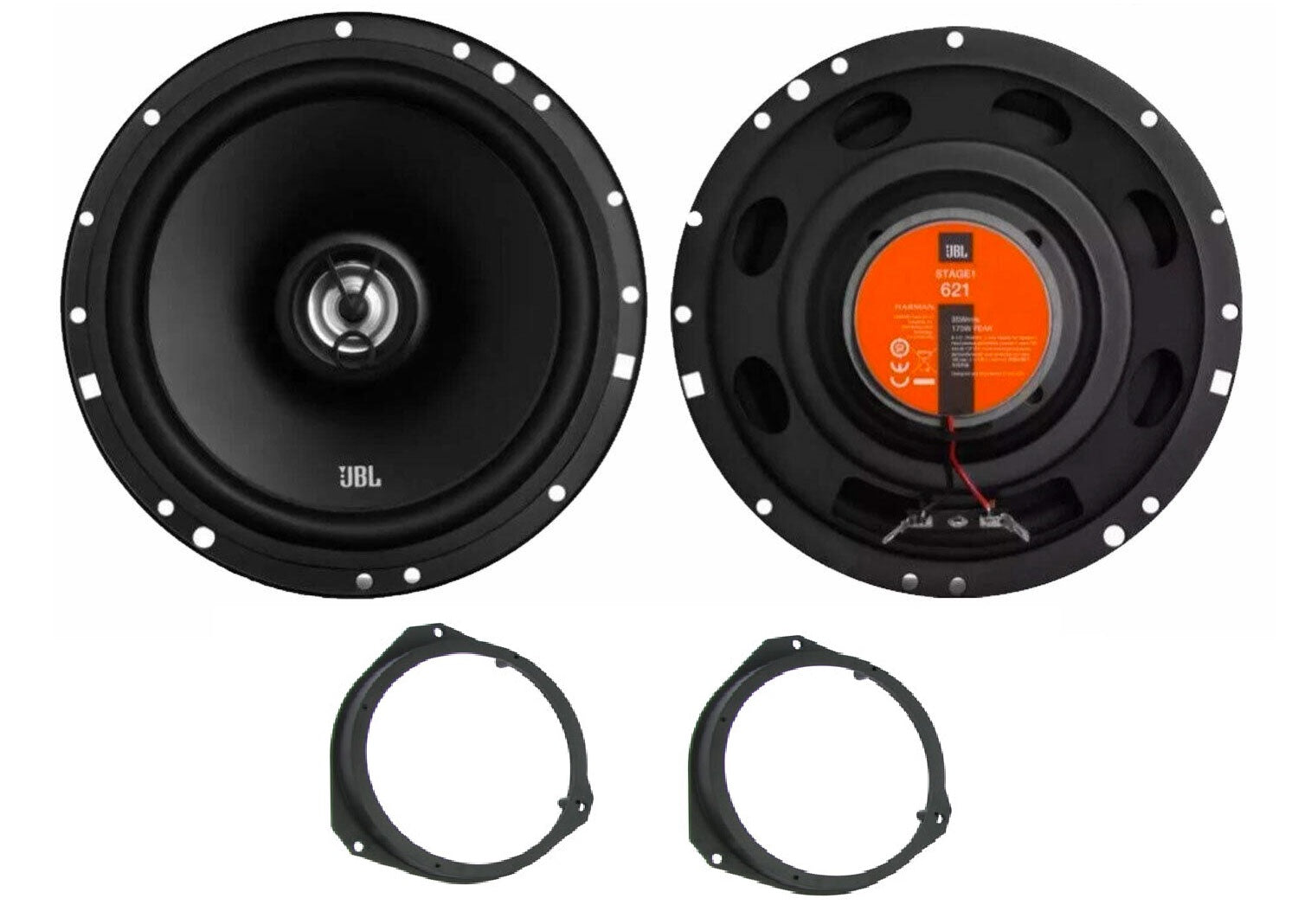 Dodge Neon, Fiat 500, Ducato, Panda, Punto, Tipo  JBL Stage1 61F - 6.5"  200 Watt  2-way Coaxial Car Speakers