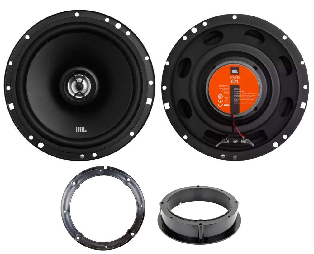 Audi A2 8Z Model 1999-2005 with JBL Stage2 61F - 6.5" 175 Watt 2-way Coaxial Speakers