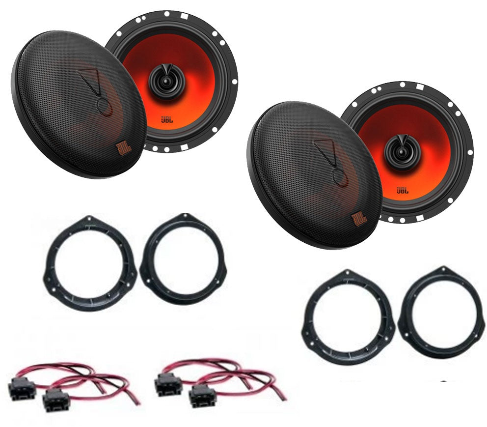 Mercedes C Class W204 2007-2013 with 2 x JBL Stage1 GEN2 62 6.5 Inch Speakers 2-Way Front and Rear Door Speakers Fitting Kit
