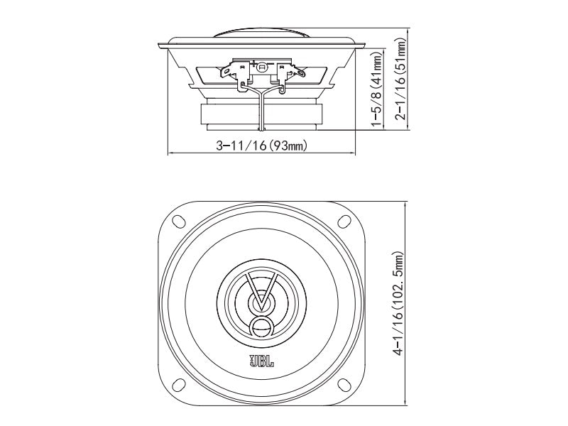 JBL Stage2 424 - 4"  150 Watt  2-way Coaxial Car Speakers