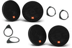 Fiat 500 2007 - 2015 with 2 x JBL Stage2 624 - 6.5"  240 Watt  2-way Speakers