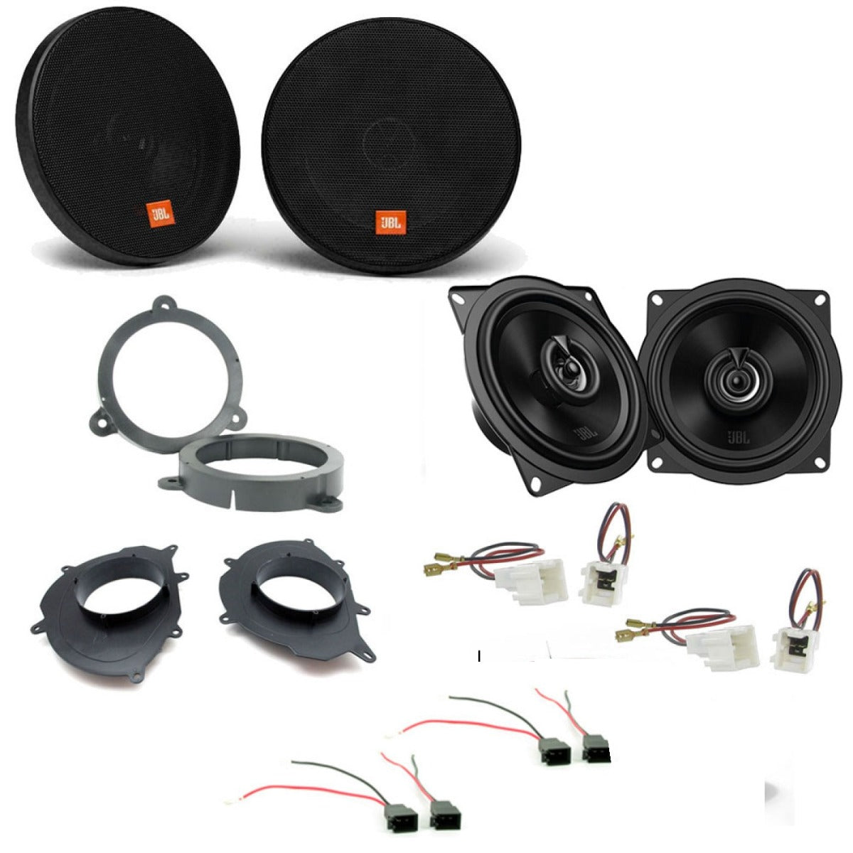 Renault Clio 2013-2019 JBL Stage2 624, Stage2 55F 2 Way Coaxial Front and Rear Door Speaker Upgrade kit
