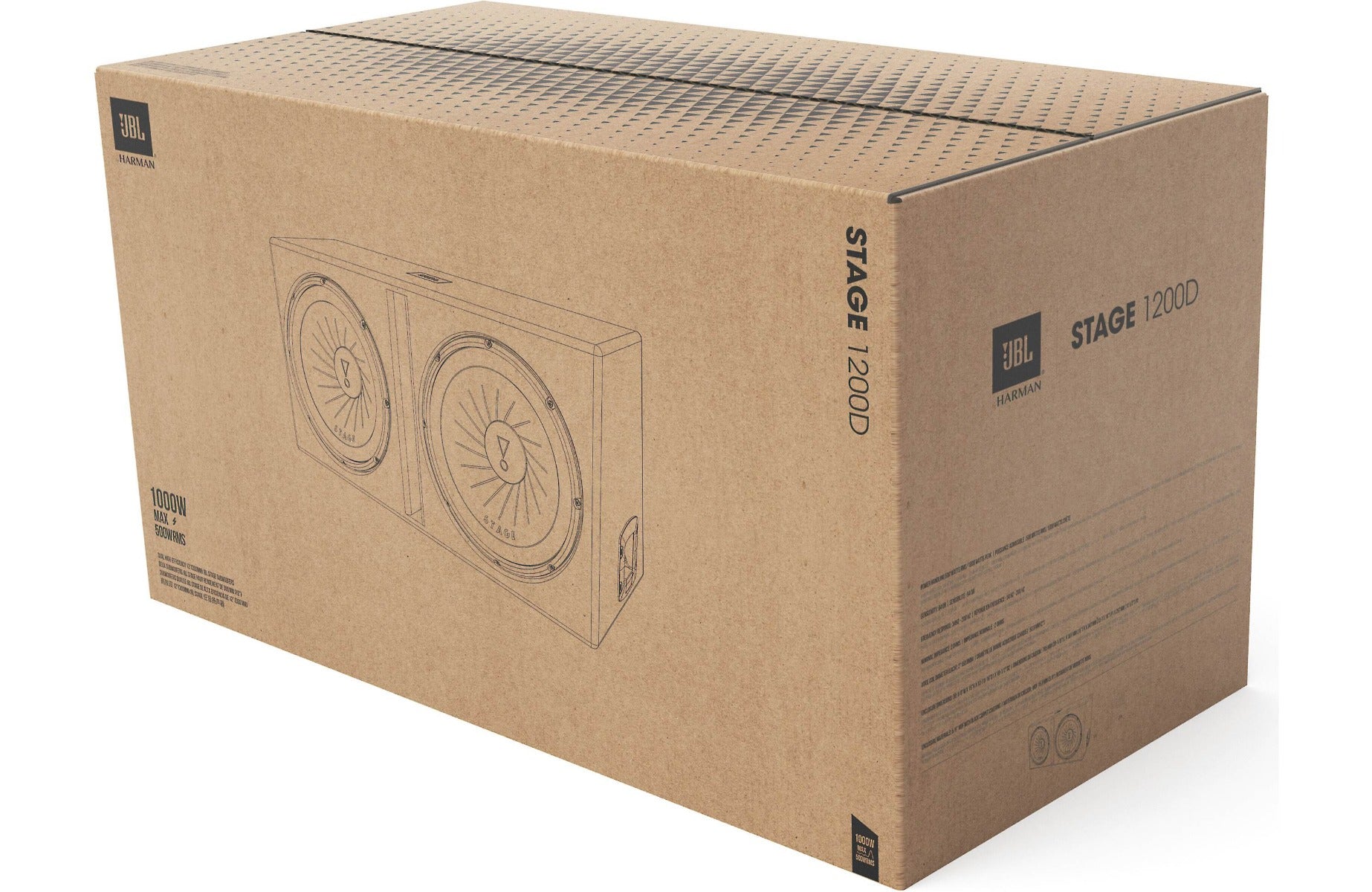 JBL Stage 1200D loaded 1000 watt Twin 12" subwoofer Bandpass Ported Enclosure