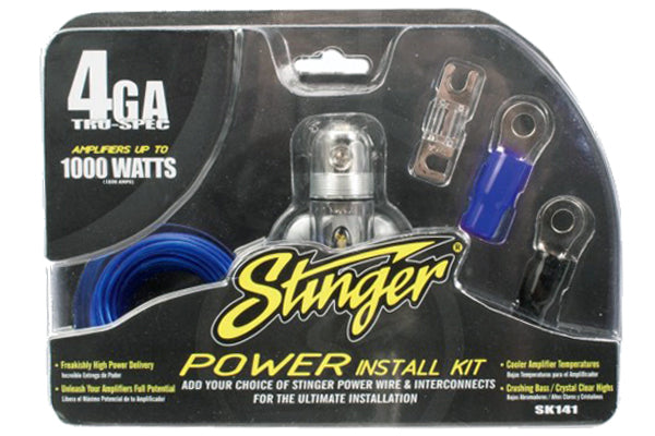 Stinger SK141 4 Gauge Car Installation Kit With MIDI Fuse Holder