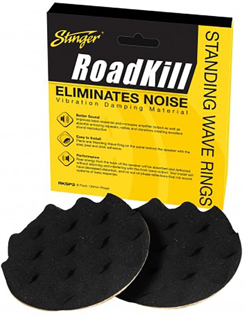 Stinger RKSSP2 RoadKill Speaker Standing Wave Rings 130mm Sound Damping Material Kit for  5" and 5.25" Drivers