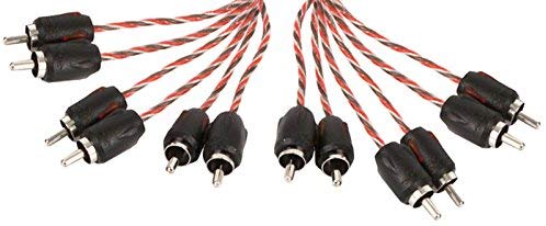 Stinger SI4620 4000 Series 6.10 Metre 20Ft 6 Channel Car Stereo Directional Twisted RCA Phono Cable