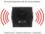 Recoil REC-SW10P 10-inch (250mm) Active Subwoofer with Passive Radiator and Built-in 600W Amplifier