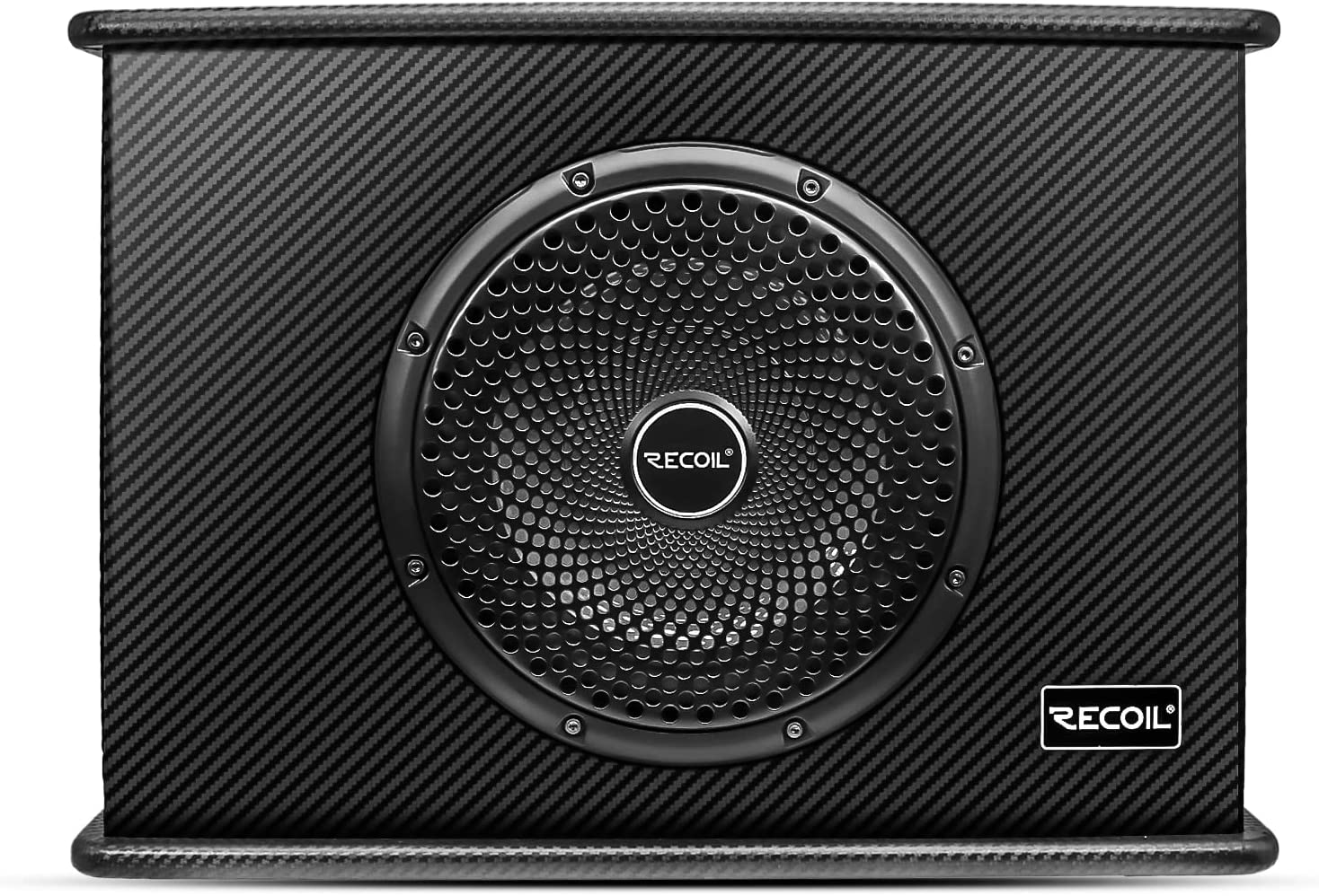 Recoil REC-SWS12 12-inch (305mm) Active Subwoofer with Built-in 600W Amplifier and Installation Wiring Kit