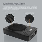 Recoil SUB-US10 10" (25cm) 300 watt Compact Powered underseat Subwoofer Box with Installation wiring kit