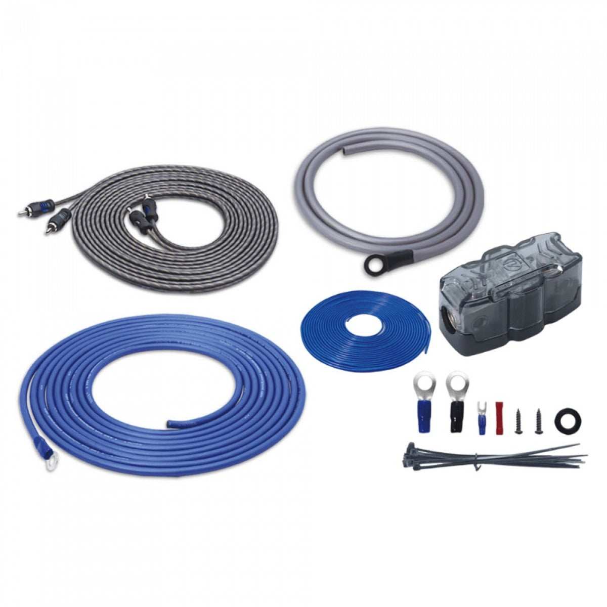 RECOIL SL1789 8-inch (200mm) 550W slim amplified under-seat subwoofer with installation wiring kit SUB-US8