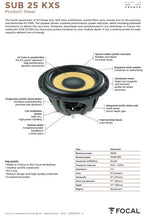 Focal SUB25KXS K2 Power Series 10" 4-ohm shallow-mount component subwoofer