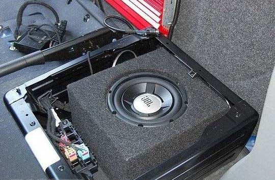 VW Transporter T5/ T5.1 8 Inch Under Seat Subwoofer Carpeted Box (MDF) InCar Tec SUBBOX-T5