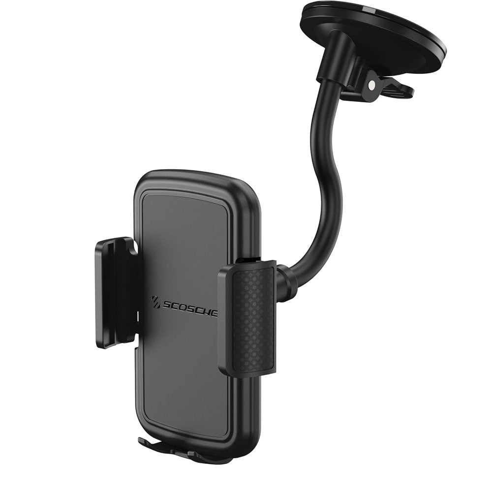 Scosche SUHVWDL2 Flex-Neck 4-in-1 Universal Phone Mount for Car Windshield, Dashboard, Console or Vent for Smartphones and Mobile Devices