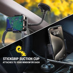 Scosche SUHVWDL2 Flex-Neck 4-in-1 Universal Phone Mount for Car Windshield, Dashboard, Console or Vent for Smartphones and Mobile Devices