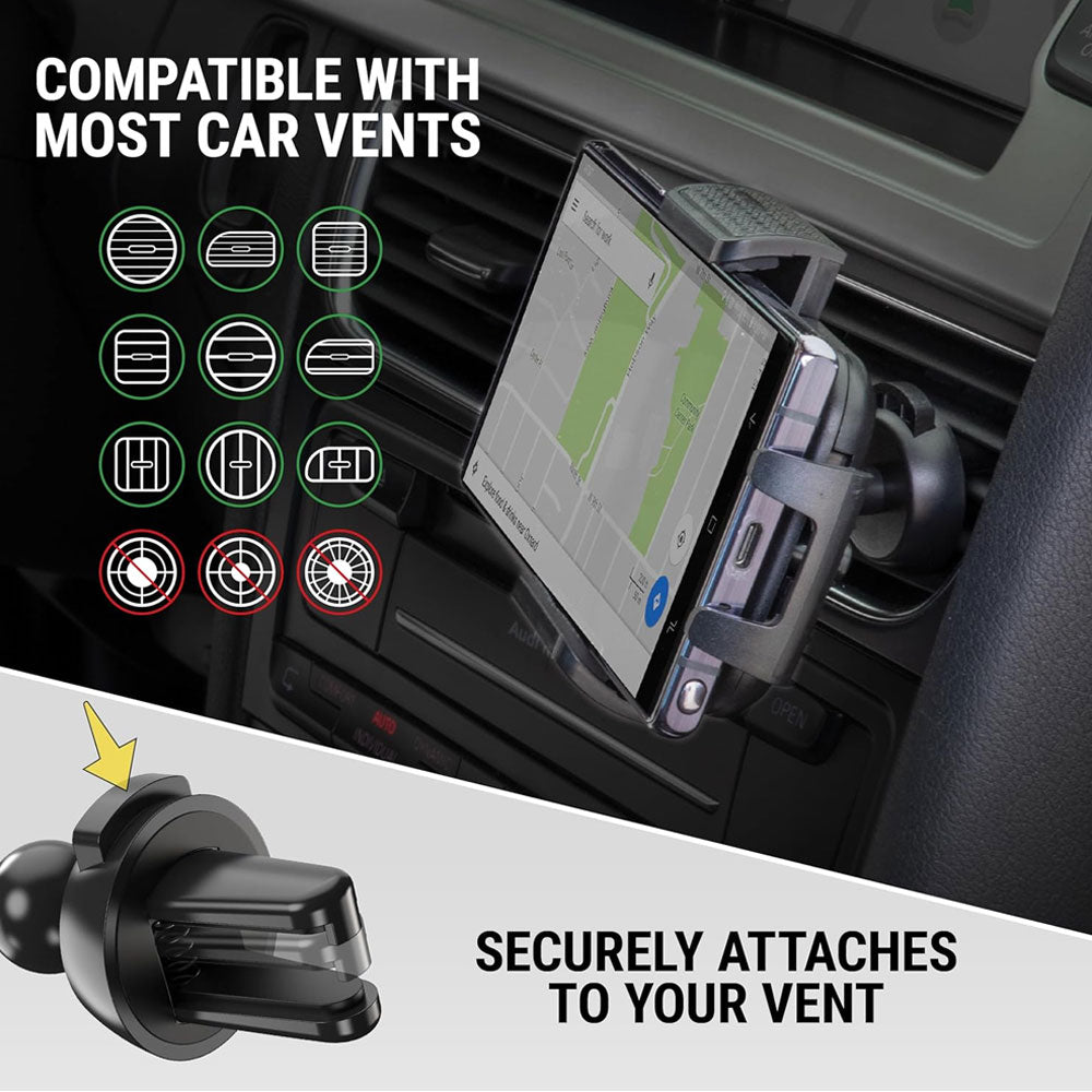 Scosche SUHVWDL2 Flex-Neck 4-in-1 Universal Phone Mount for Car Windshield, Dashboard, Console or Vent for Smartphones and Mobile Devices