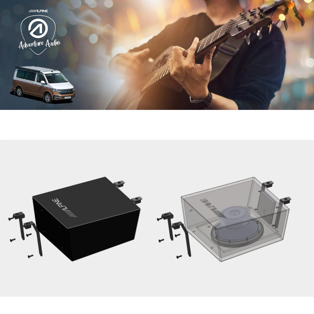 ALPINE SWC-D84T6 Underseat Subwoofer designed from Transporter T6/ T6.1