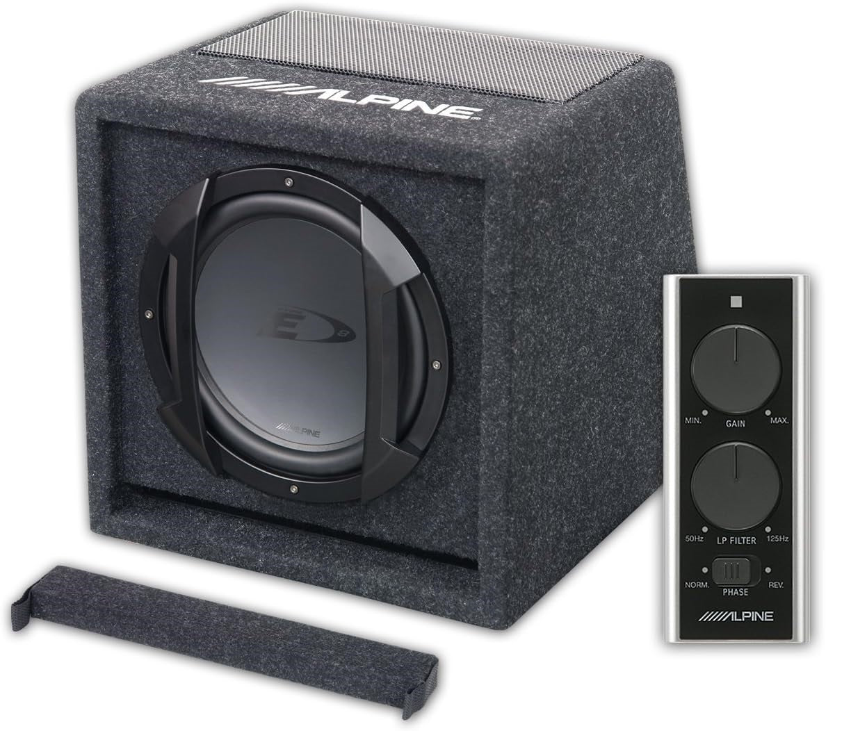 Alpine SWE-815 300W 8" Active Subwoofer, With Custom Enclosure, Remote Control