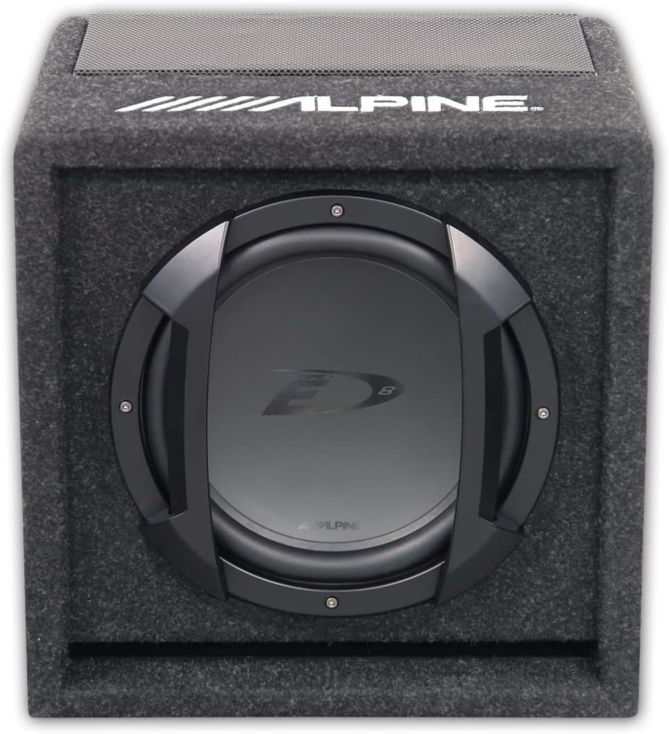 Alpine SWE-815 300W 8" Active Subwoofer, With Custom Enclosure, Remote Control